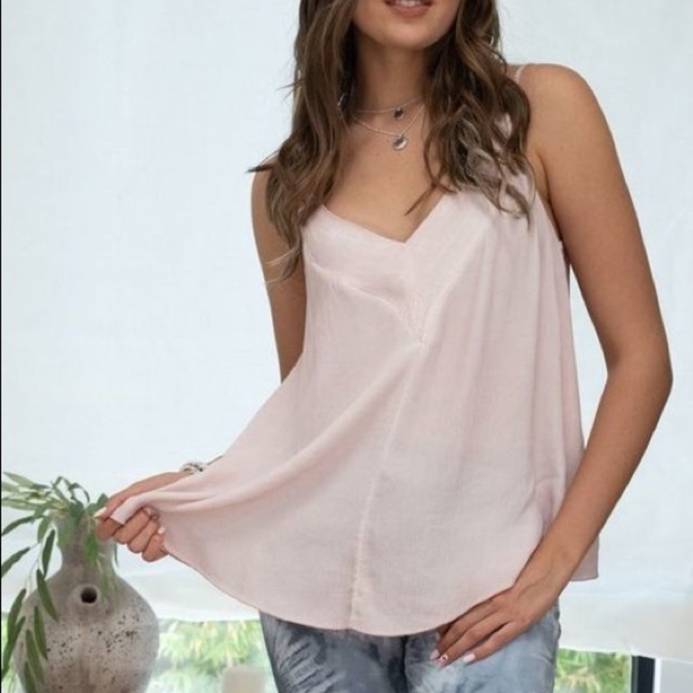🌸 CREPE SATIN DRAPEY TANK